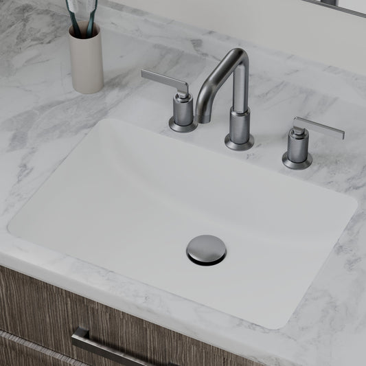 White Vanity Bowl Seamless Undermount Sink 20"