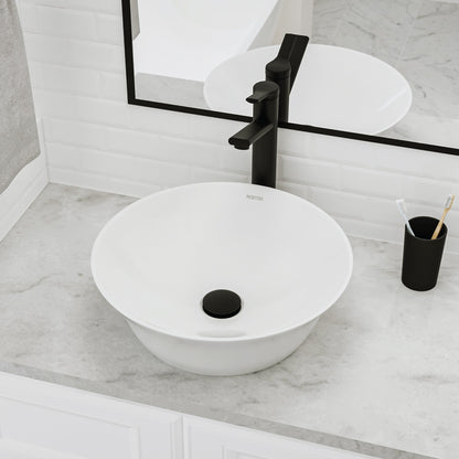 White Vessel Vanity Sink 16-1/2"