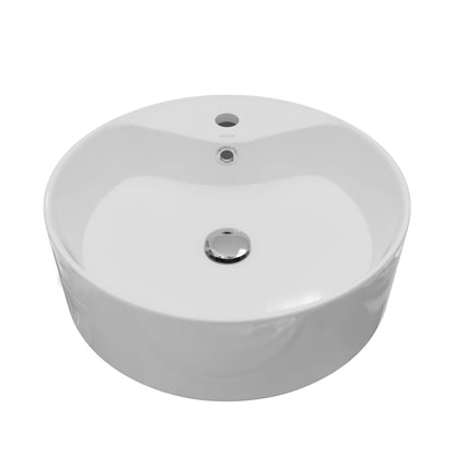 White Vessel Vanity Sink 18"