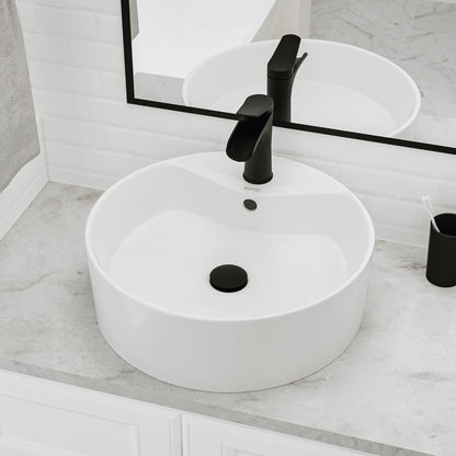 White Vessel Vanity Sink 18"