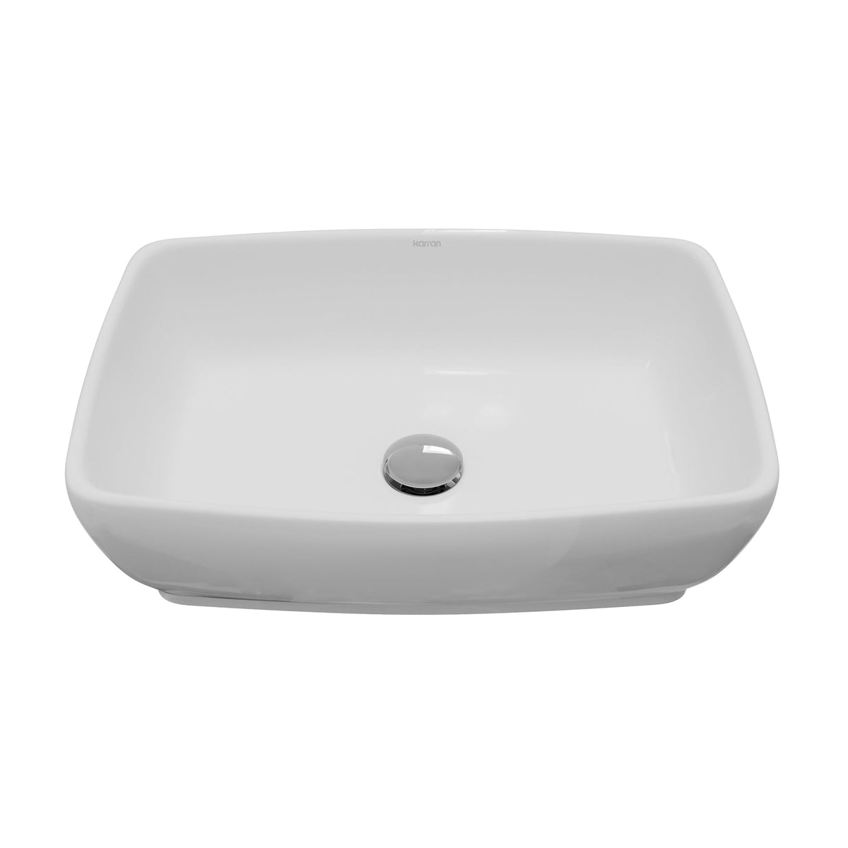 White Vessel Vanity Sink 19"