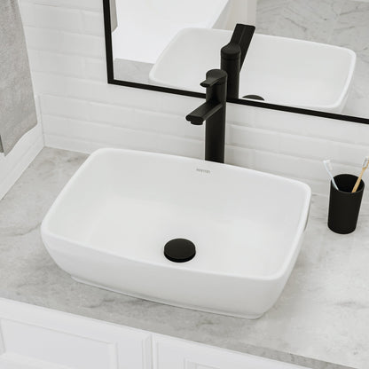 White Vessel Vanity Sink 19"