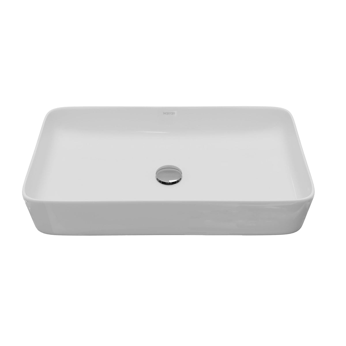 White Vessel Vanity Sink 24"