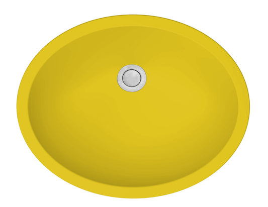 Yellow Vanity Bowl Seamless Undermount Sink 19"