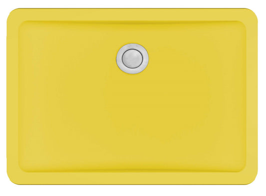Yellow Vanity Bowl Seamless Undermount Sink 20"