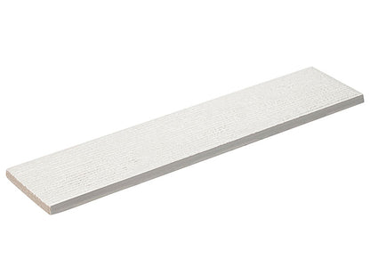 White rectangular ceramic tile on a white background