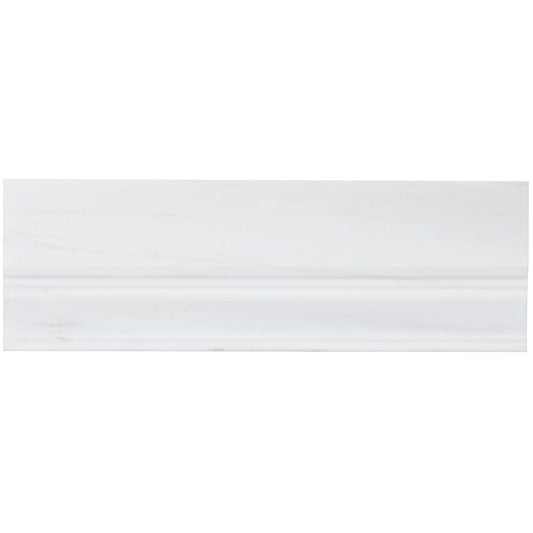 Bianco Dolomite Premium Base Molding 4X12 Honed