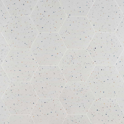 Multi White 12.5" Hex Matte