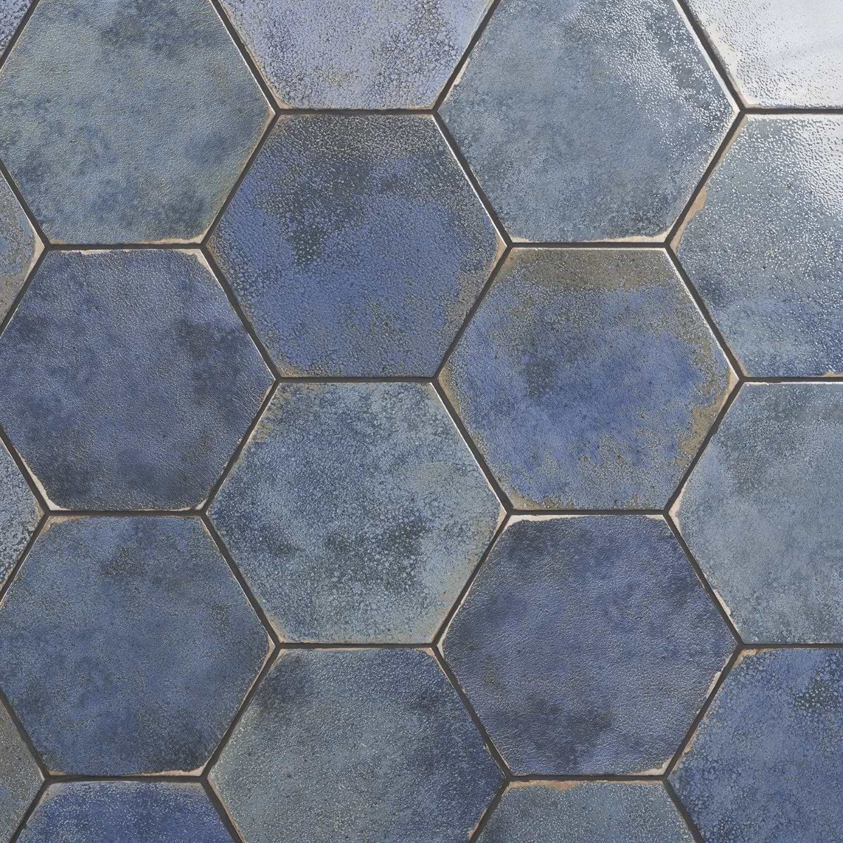 Blue 9" Hex Polished