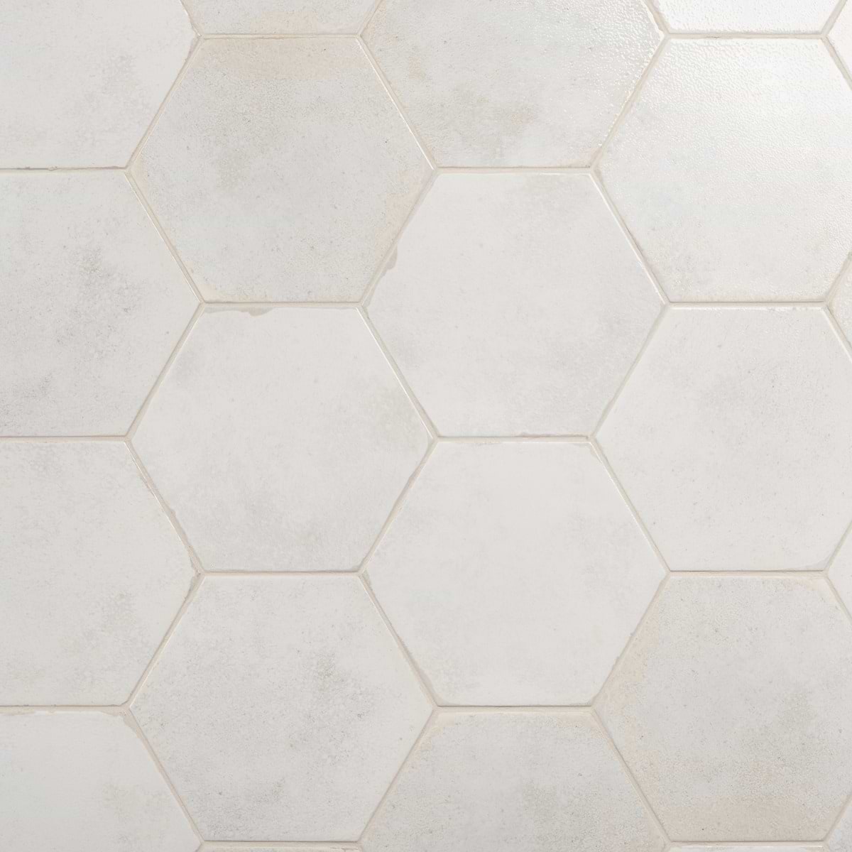 White 9" Hex Polished