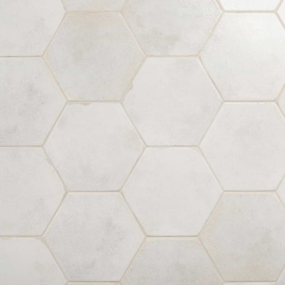 White 9" Hex Polished
