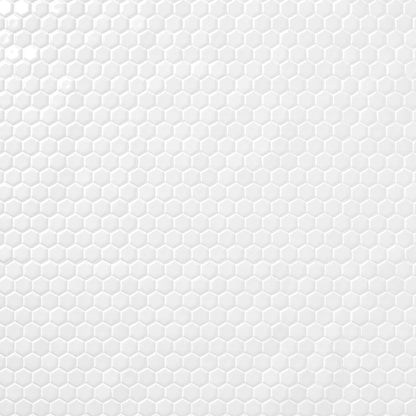 Solid White 1" Hex Polished