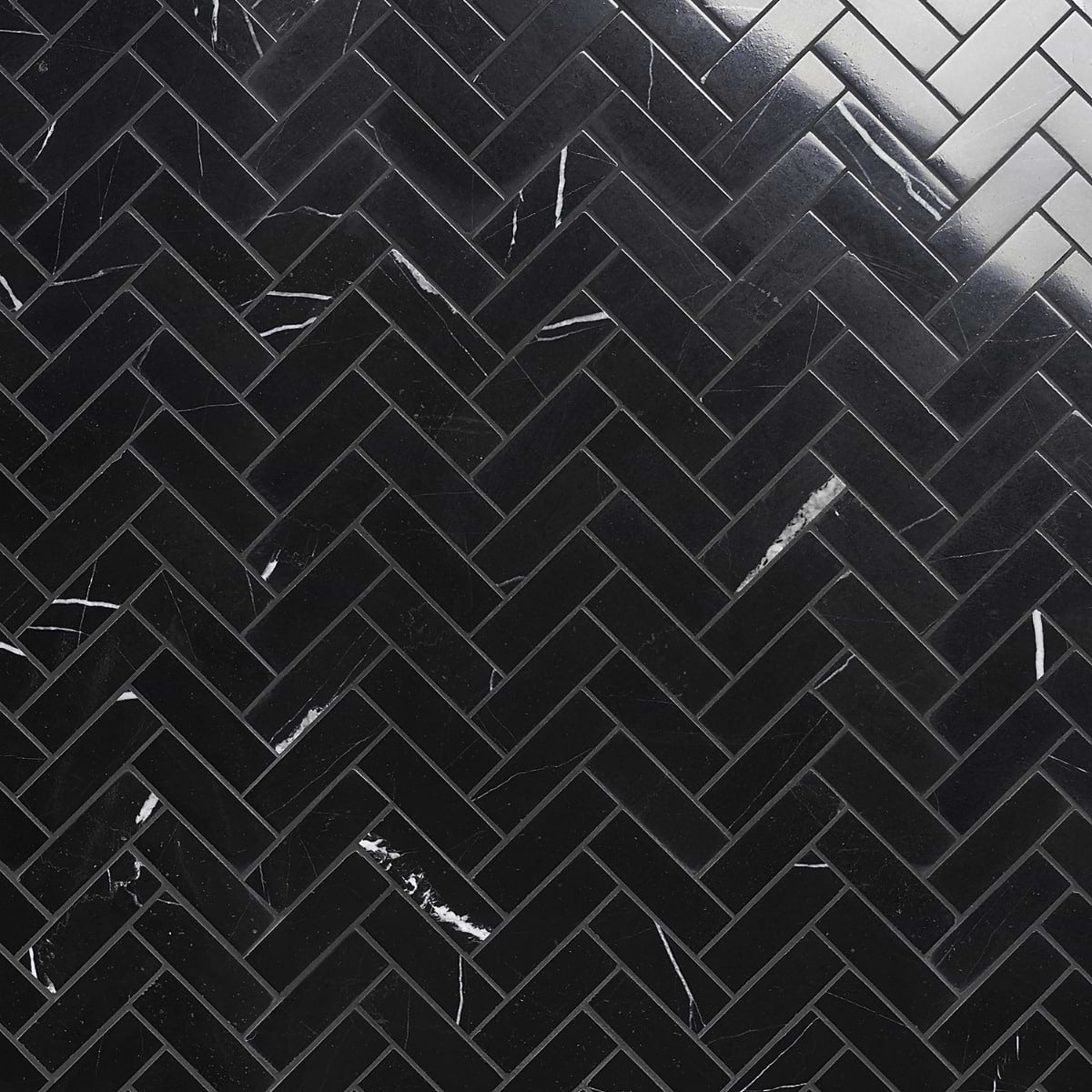 Marquina Herringbone 1X3 Polished