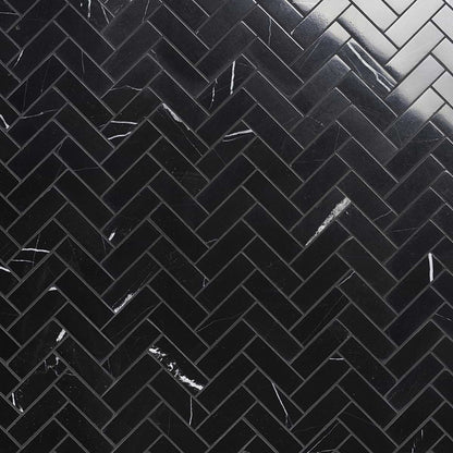 Marquina Herringbone 1X3 Polished