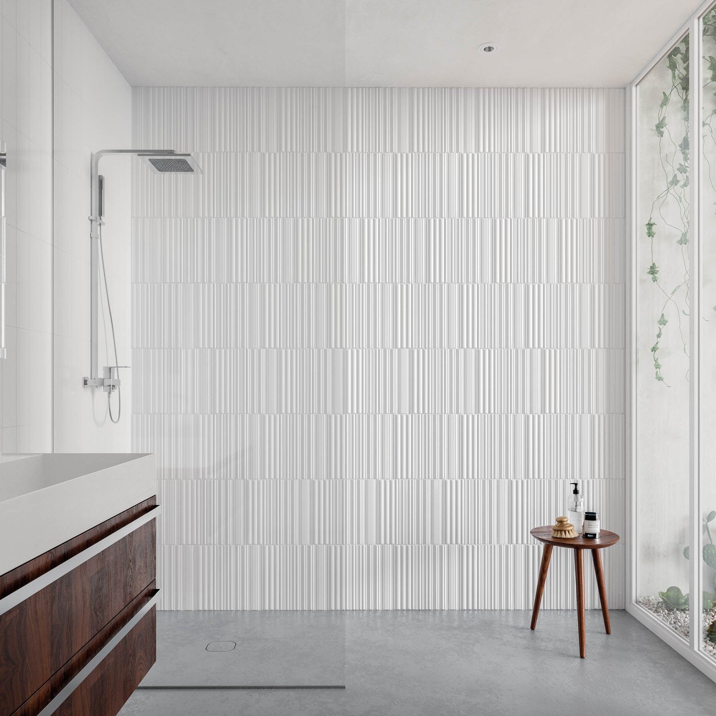 In Lines White 3x12 Ceramic Tile