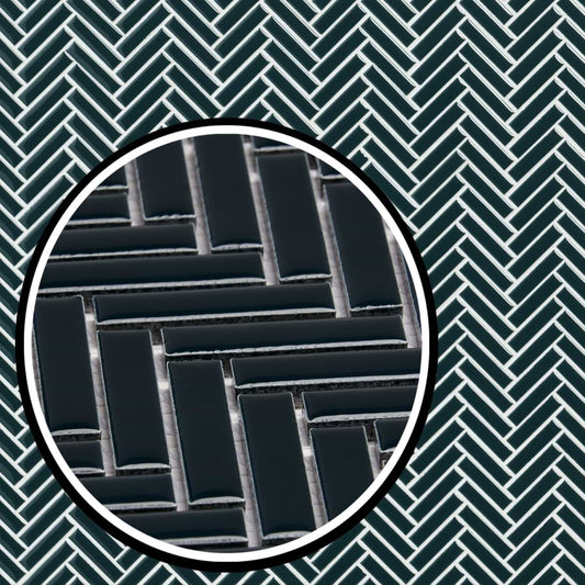 Motek Emerald Green Herringbone Glossy (discontinued)