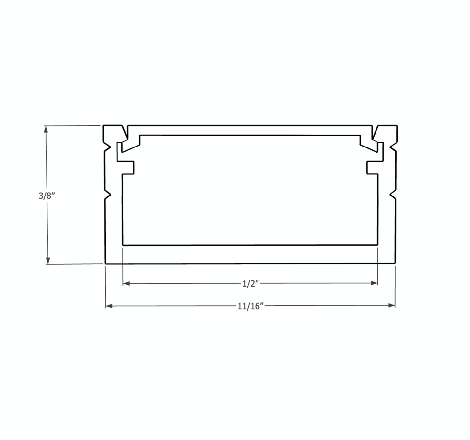 Lighted Niche Kit 13x25