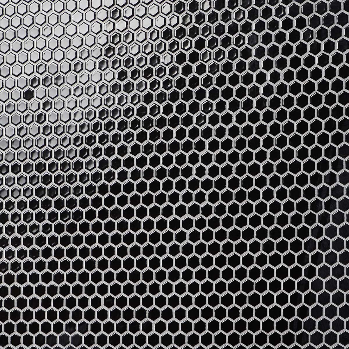 Solid Black 1" Hex Polished
