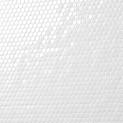 Solid White 1" Hex Polished