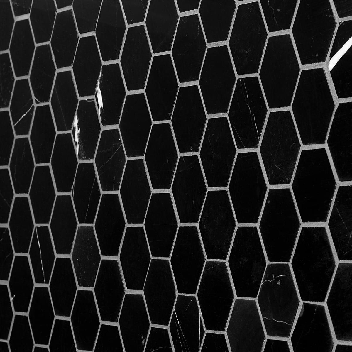 Marquina 2" Hex Polished