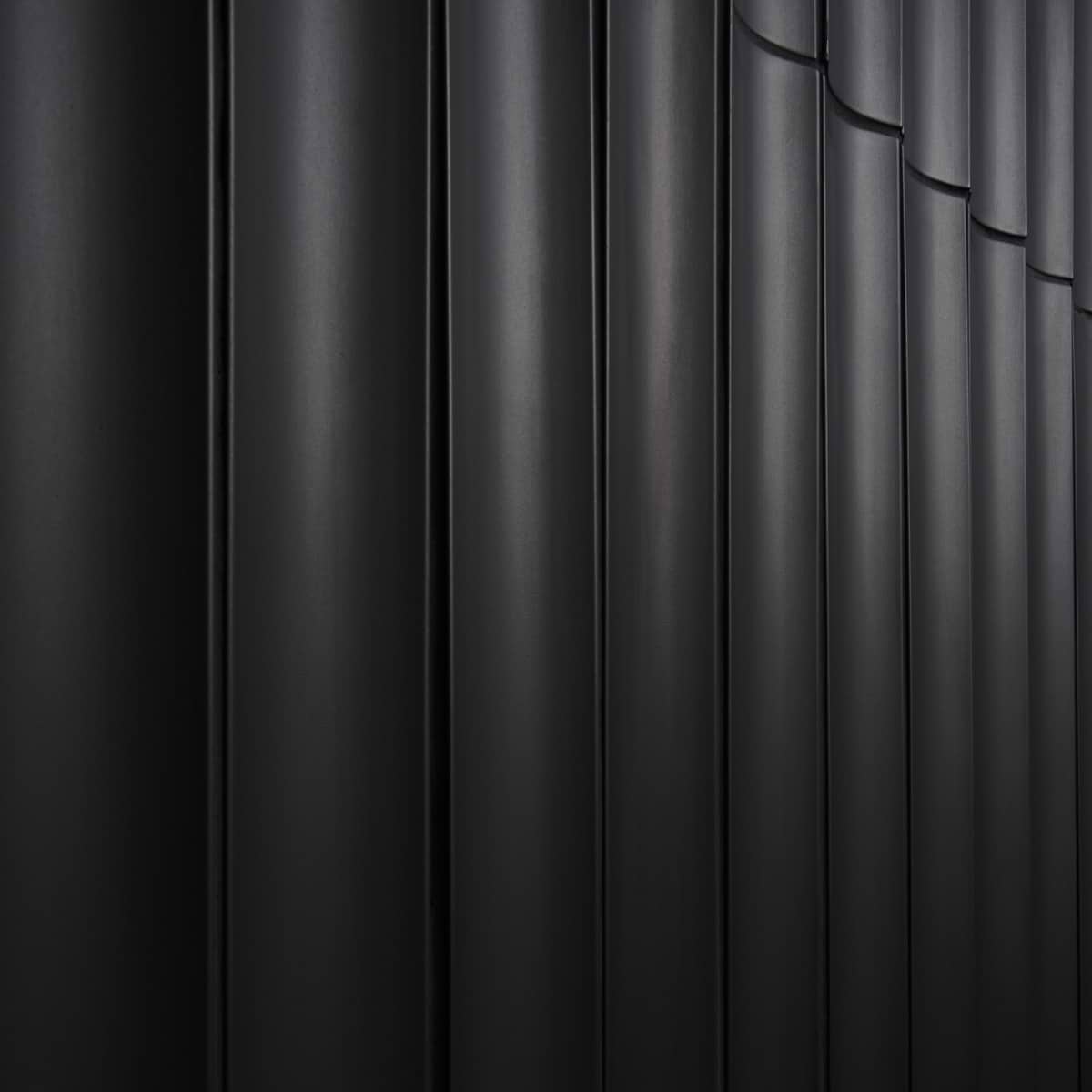 Black Fluted Column 4X36 Matte