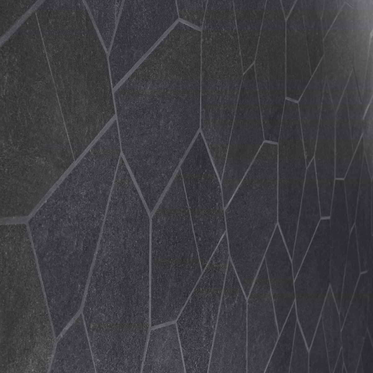 Charcoal Black Organic Pattern Matte