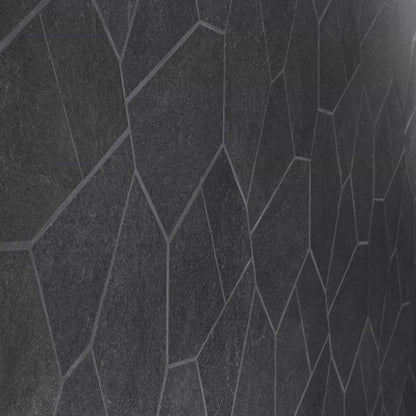 Charcoal Black Organic Pattern Matte