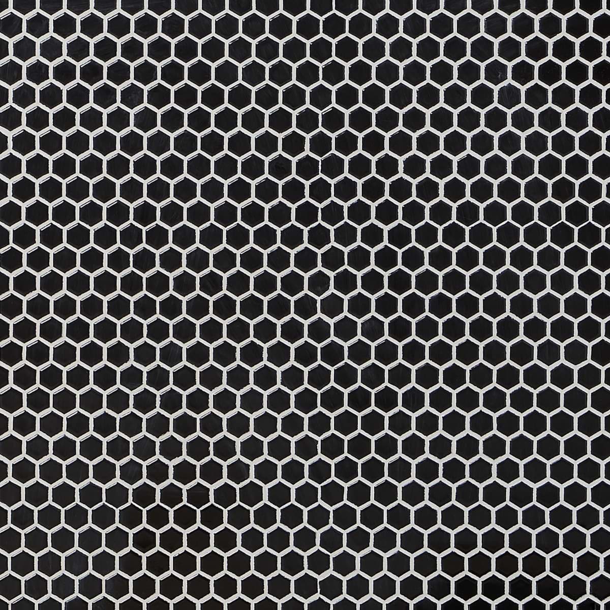 Solid Black 1" Hex Polished