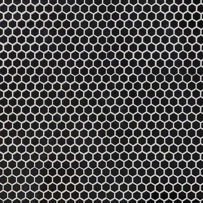 Solid Black 1" Hex Polished