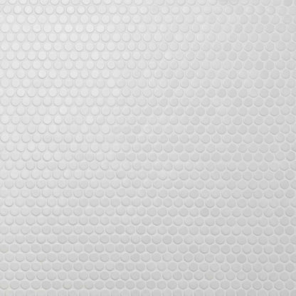 Solid White Penny Rounds Matte