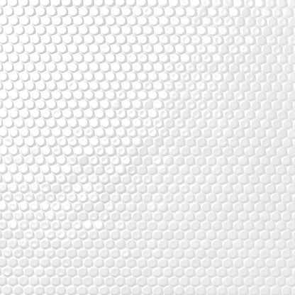 Solid White Penny Rounds Polished