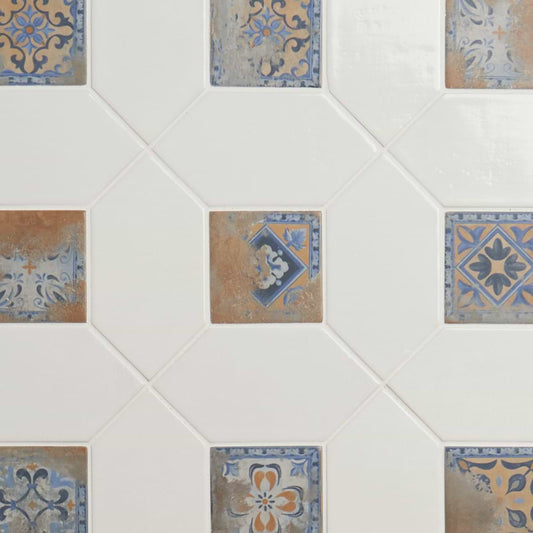 White Picket Medina Multicolor Square (KIT ONLY) 4X8 Polished