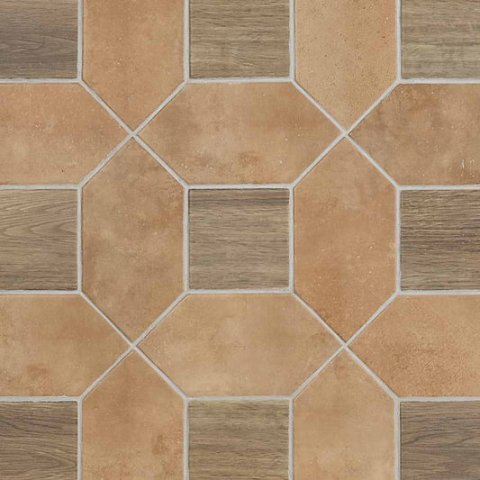 Terracotta Picket Willow Brown Square (KIT ONLY) 4X8 Matte
