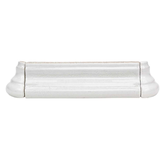 Baroque Glass Crackled Chair Rail Blanco Trim