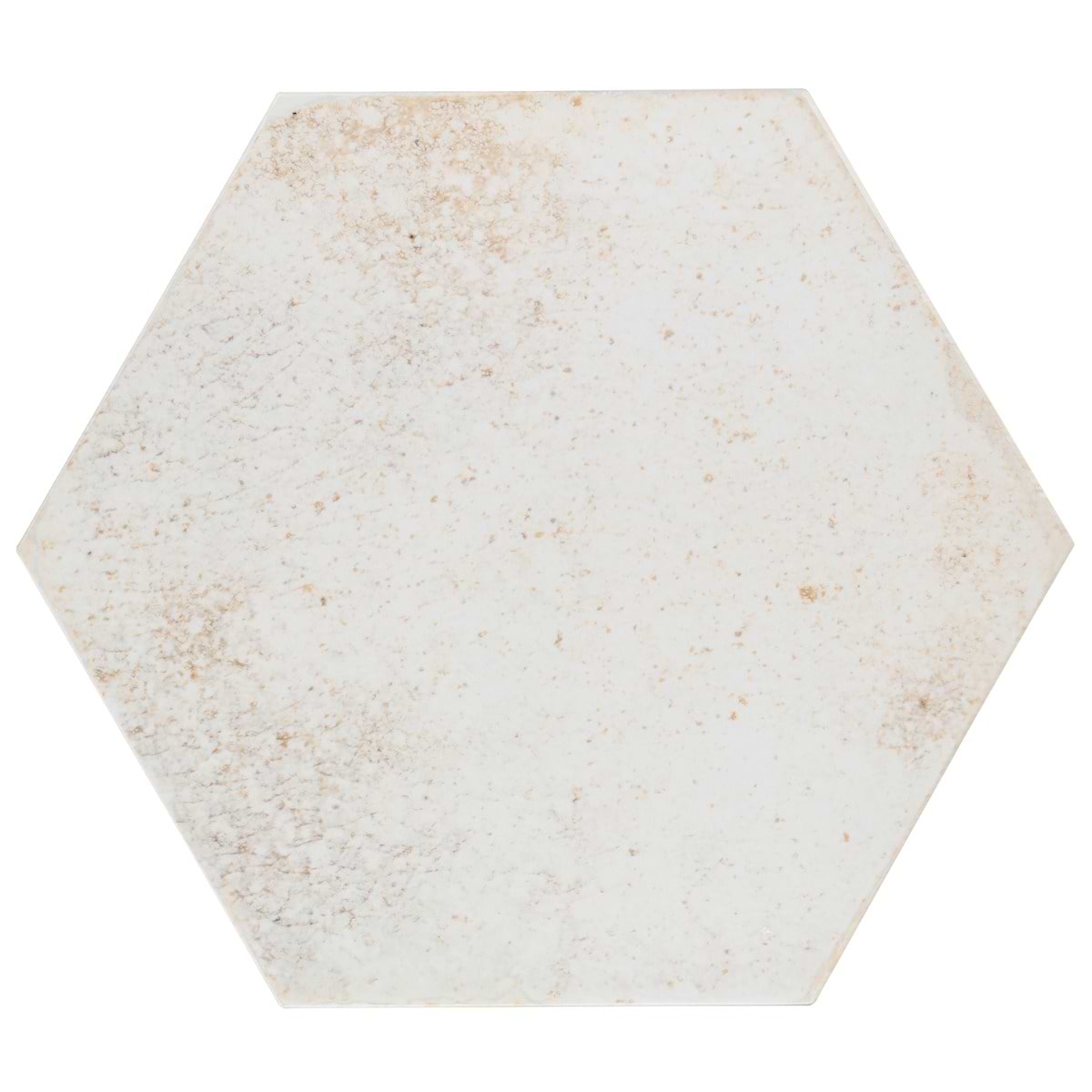 White 9" Hex Polished