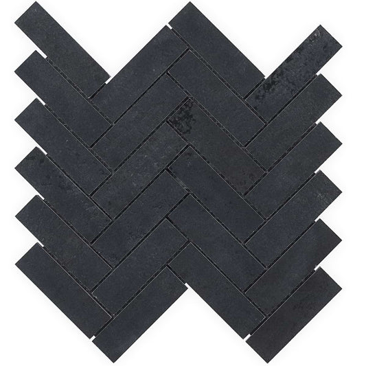 Black Gold Herringbone Matte