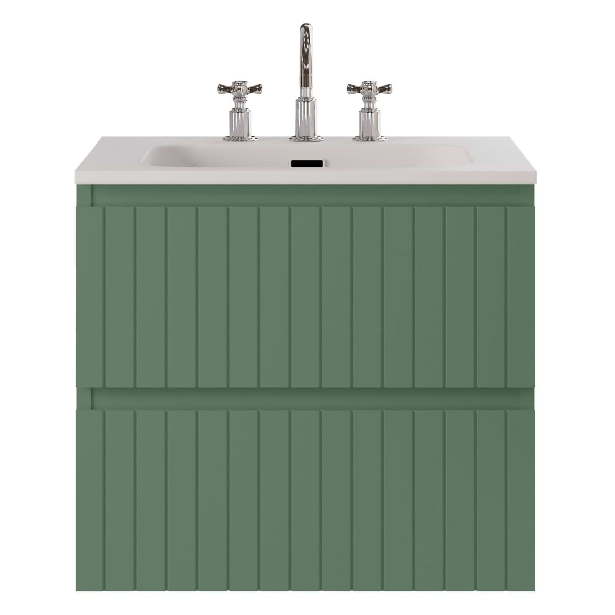 Adeline Forest 24" Single Vanity with Integrated Solid Surface Top