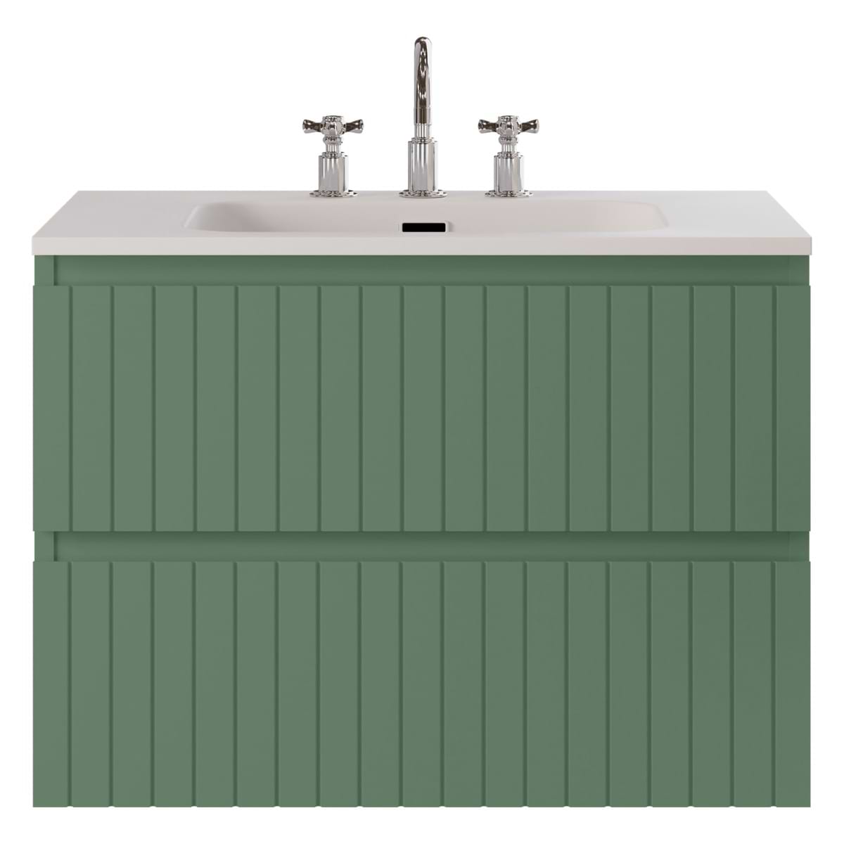 Adeline Forest 30" Single Vanity with Integrated Solid Surface Top