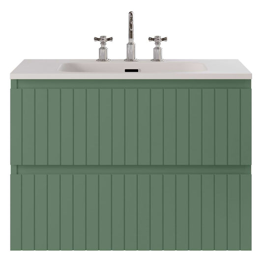 Adeline Forest 30" Single Vanity with Integrated Solid Surface Top