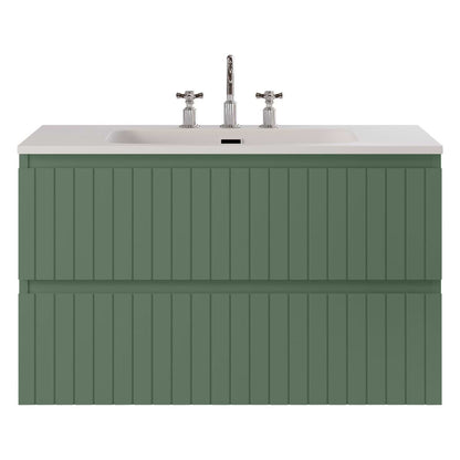 Adeline Forest 36" Single Vanity with Integrated Solid Surface Top