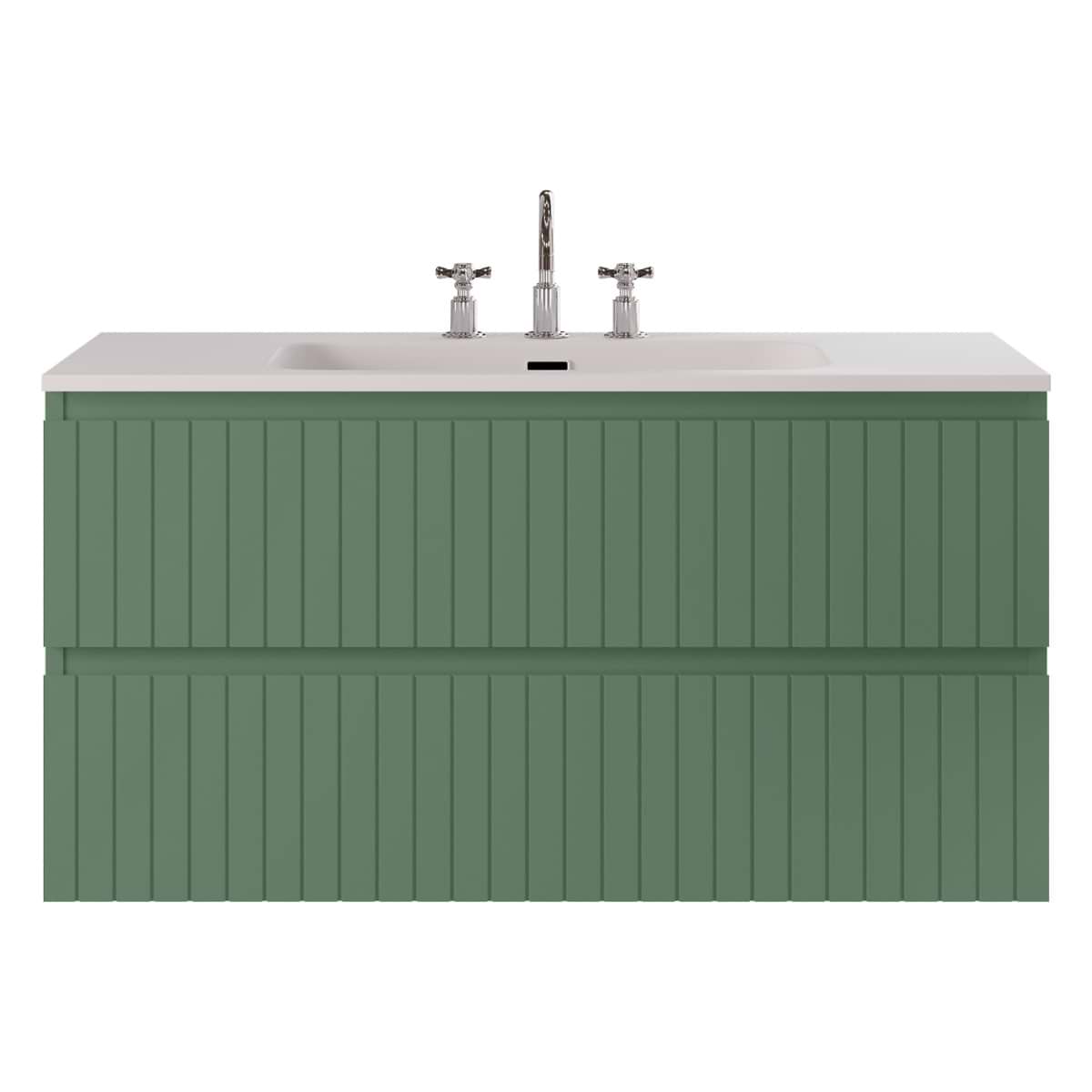 Adeline Forest 42" Single Vanity with Integrated Solid Surface Top