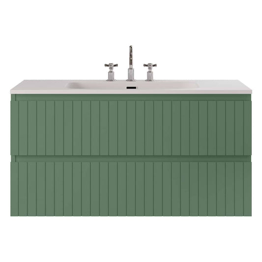 Adeline Forest 42" Single Vanity with Integrated Solid Surface Top
