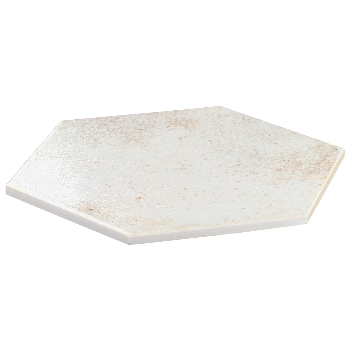White 9" Hex Polished
