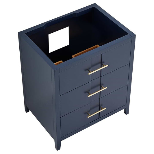 Iconic Navy and Gold 30" Single Vanity without Top (discontinued)