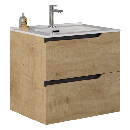 Duo Blonde Wood 24" Single Vanity without Top