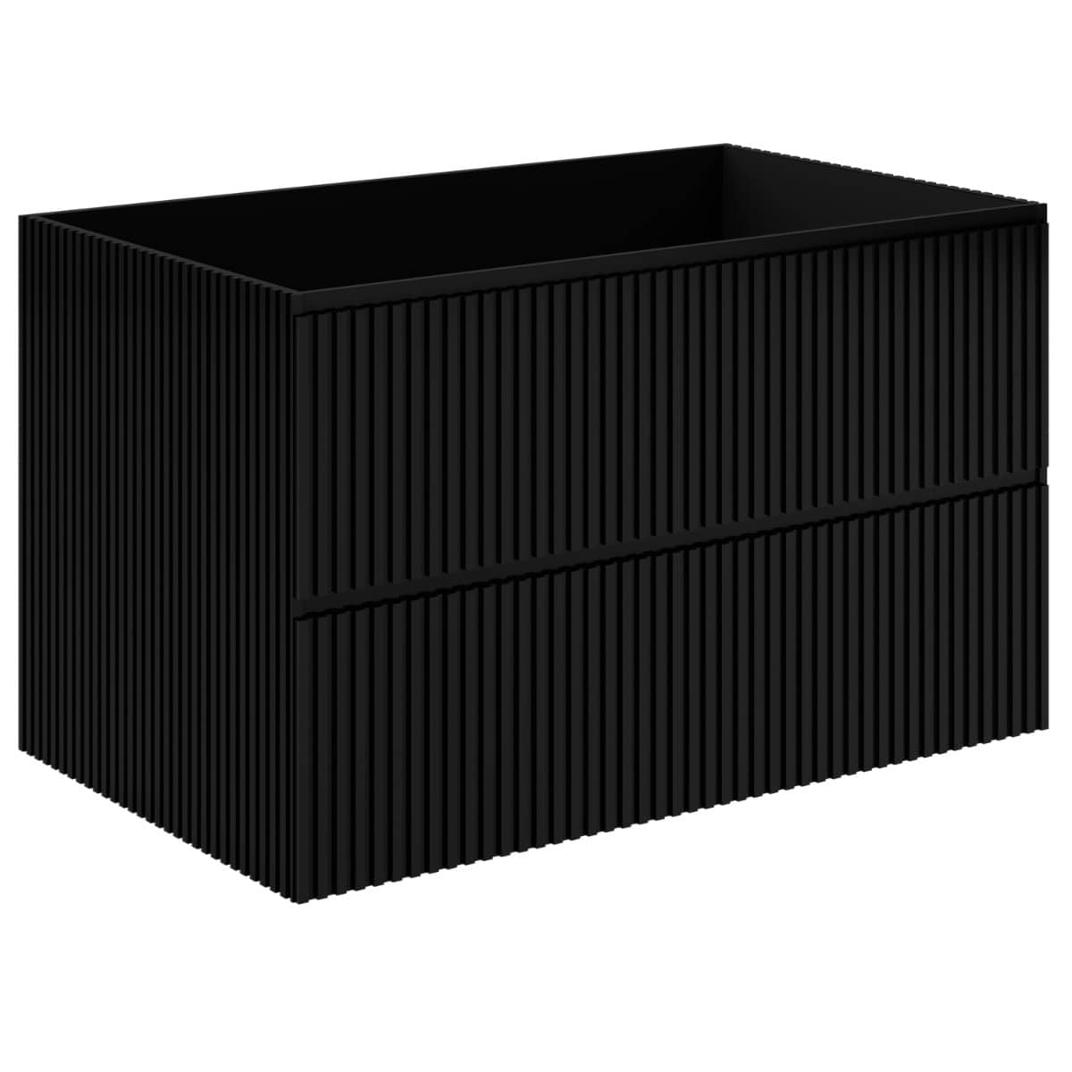 Linear Black 36" Single Vanity with Integrated White Solid Surface Top (discontinued)