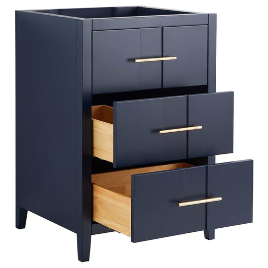 Iconic Navy and Gold 24" Single Vanity without Top (discontinued)