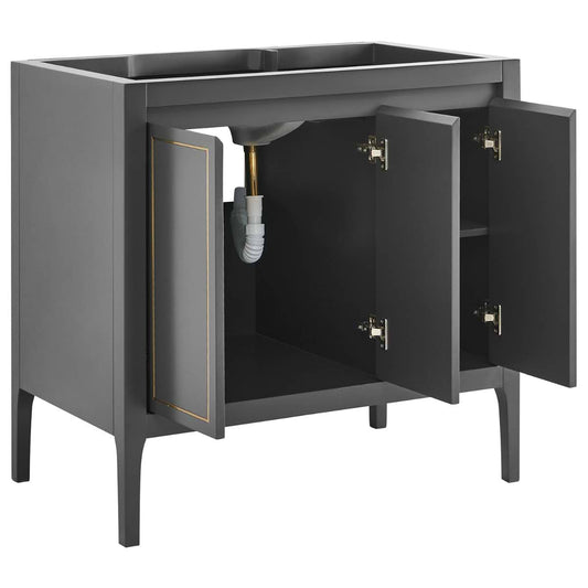Province Charcoal and Gold 36" Single Vanity without Top