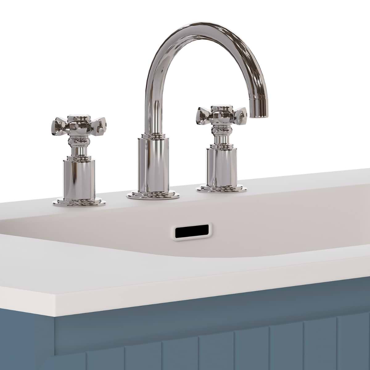 Adeline Denim 24" Single Vanity with Integrated Solid Surface Top