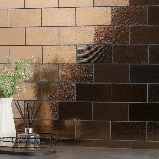 Lava Brick Metallic Bronze 3X6 Polished